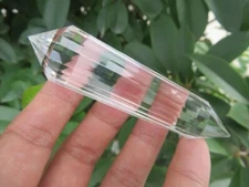 24 Sided VOGEL Style Natural  Clear QUARTZ CRYSTAL DT  POINT Healing 64g