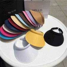 UV Protection Sun Cover Wide Hat Breathable Women Clip On Visor Cap Large Ladies