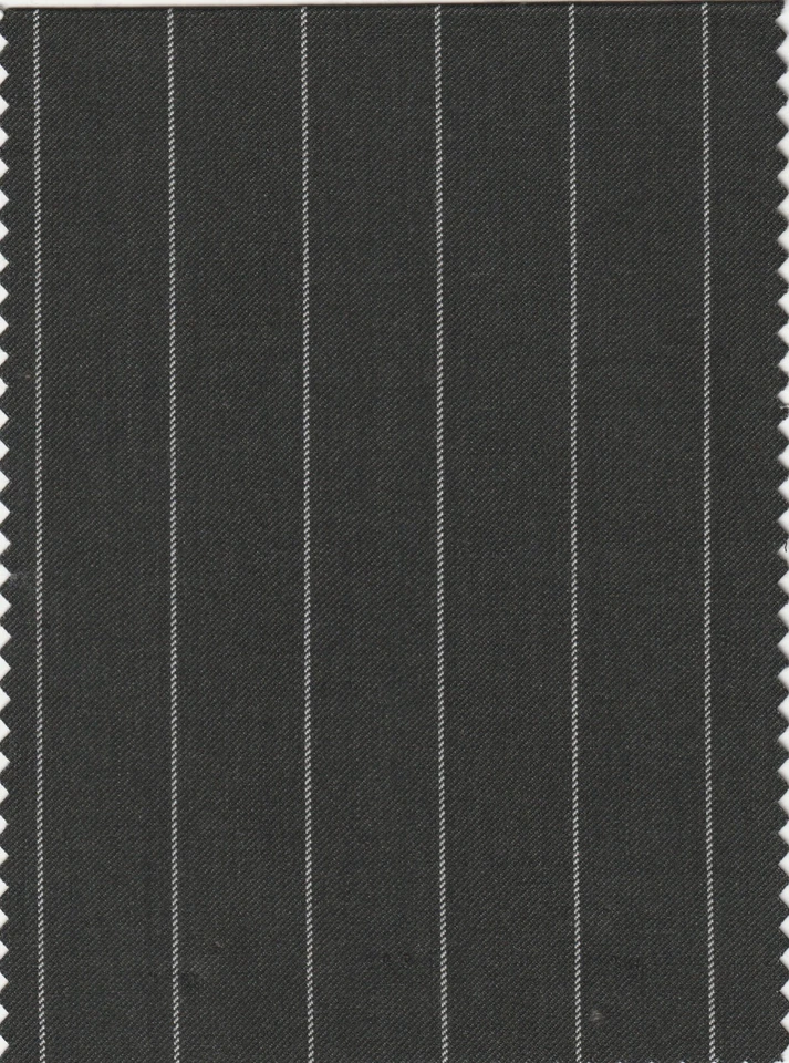 Tela de traje a rayas gris con pasador blanco mejor para pantalones de traje tela de 5 yardas Foto 2 de 2