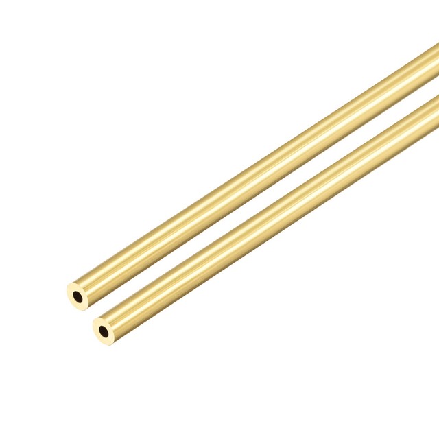 Brass Round Tube 300mm Length 3.5mm OD 1mm Wall Thickness Seamless Tubing 2 Pcs Brass Round Tube 300mm Length 3.5mm OD 1mm Wall Thickness Seamless Tubing 2 Pcs