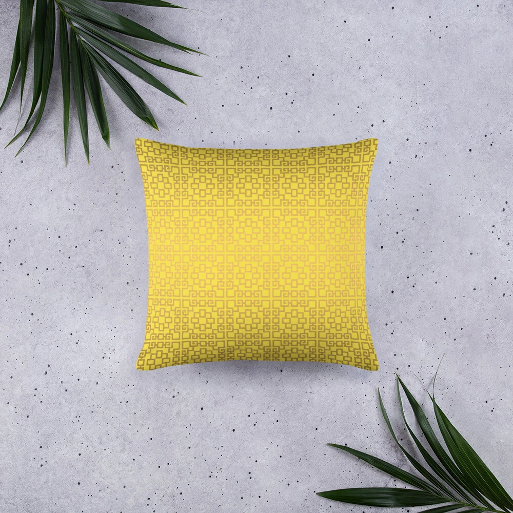 LATTICE Yellow Pillow