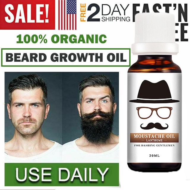 Beard Growth Oil Serum Fast Growing Facial Hair For Men Grooming 100