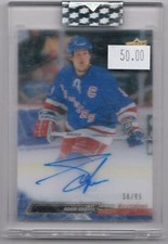 2022-23 Upper Deck Clear Cut Autograph Exclusives Adam Graves Auto /65 New York