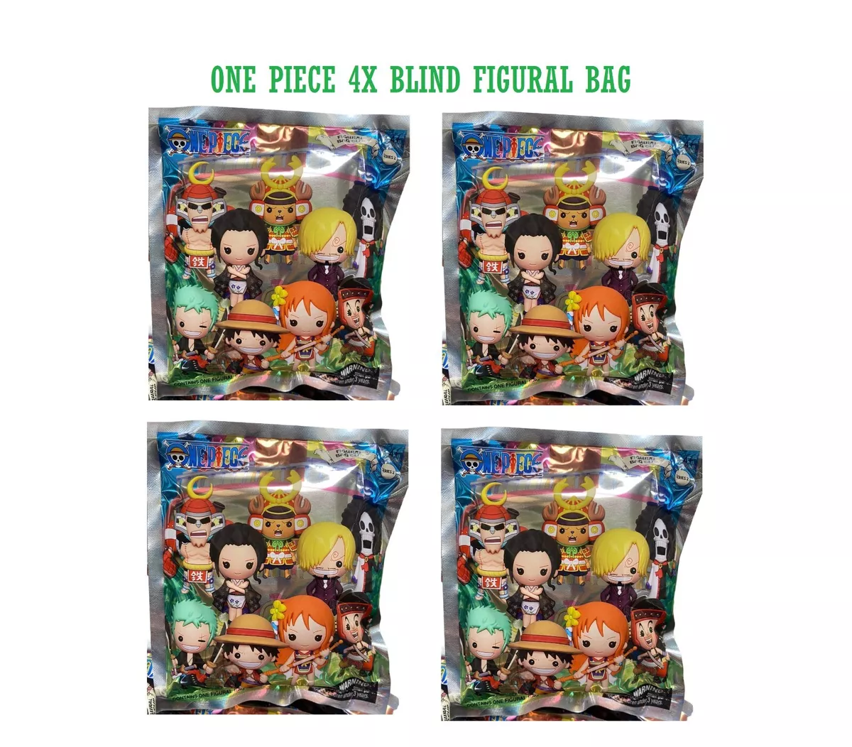 One Piece Series 2 3D Foam Bag Clip Random 6-Pack