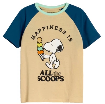 Snoopy 134 T- Shirt Peanuts Kurzarm Eis Cartoon Comic Kurzarmshirt Hund Beagle - Bild 1 von 4