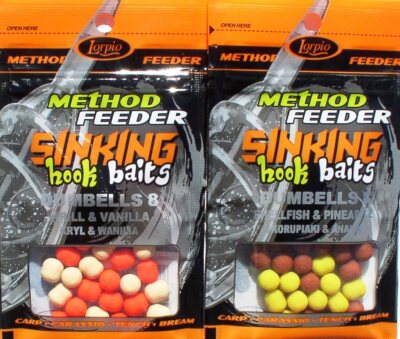 Method Feeder Sinking + Floating Dumbell Hook-Baits + Wafter, Pellets, Boilies
