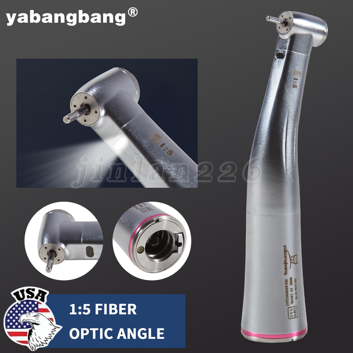 Dental 1:5 Optic LED Contra Angle Increasing Handpiece Fit Dental 1:5 Optic LED Contra Angle Increasing Handpiece Fit
