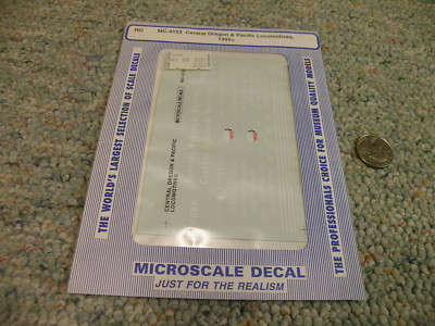 Microscale decals HO MC-4153 Central Oregon Pacific locomotives 1995+   H108