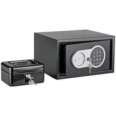 Digitaler Safe Schlüsselschloss Geldkassette 3-8-stelliger Code Wand-/Bodenmontage 9L Fassungsvermögen