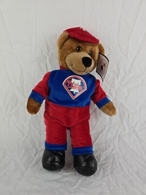 Good Stuff Philadelphia Phillies Teddy Bear Plush Glove and Ball 2002 VTG NEW