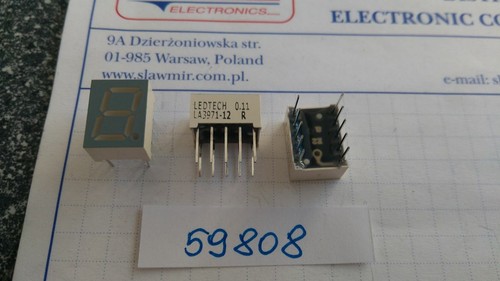 Ledtech LA3971-12R 10mm red CA 7segment display Lot-8pcs - Picture 2 of 3