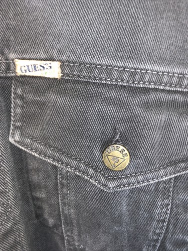 VTG Men’s 1980’s GUESS BY GEORGES MARCIANO denim jacket size M USA MADE *FLAW* - Picture 5 of 11