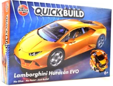 Airfix QUICK BUILD Orange Lamborghini Huracan EVO Plastic Model Kit J6058