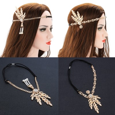 1920s Headband Bridal Great Gatsby Flapper Pearl Crystal Headpiece
