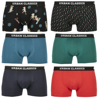 Urban Classics Organic X-Mas Boxer Shorts 3-Pack Underwear Bio