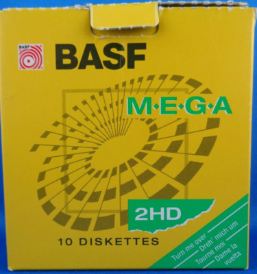 3,5'' FLOPPY 2HD BASF MEGA -- 10 STÜCK