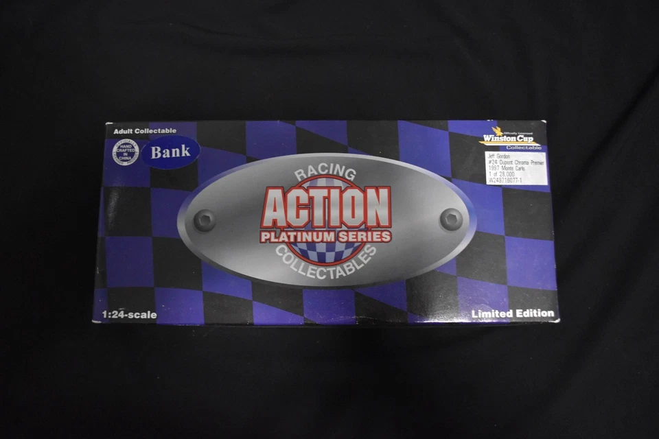 Jeff Gordon 1997 DuPont Chroma Premier Nascar 1/24 Diecast Black Window Bank - Image 4 of 4