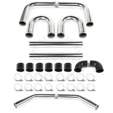 3 Inch 8pc Universal Turbo Intercooler Piping Kit Wu Pipe Silicone Hose Clamps