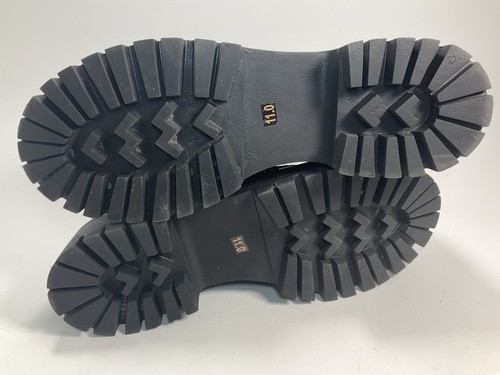 Steve Madden Shoes Womens 11 M Black Lawrence Loafer Leather Chunky Lug Platform - Picture 8 of 8