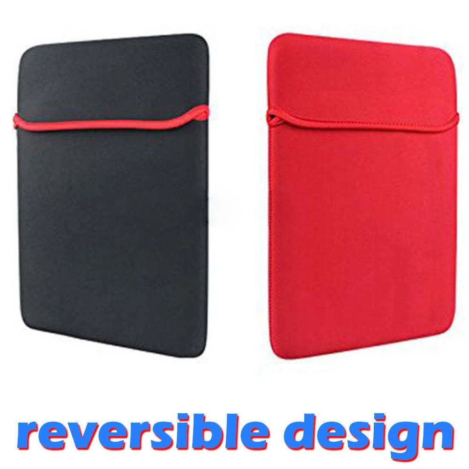 7 10 12 13 14 15 inch Laptop Notebook Macbook iPad Mini Sleeve Black Red - image 2 of 4