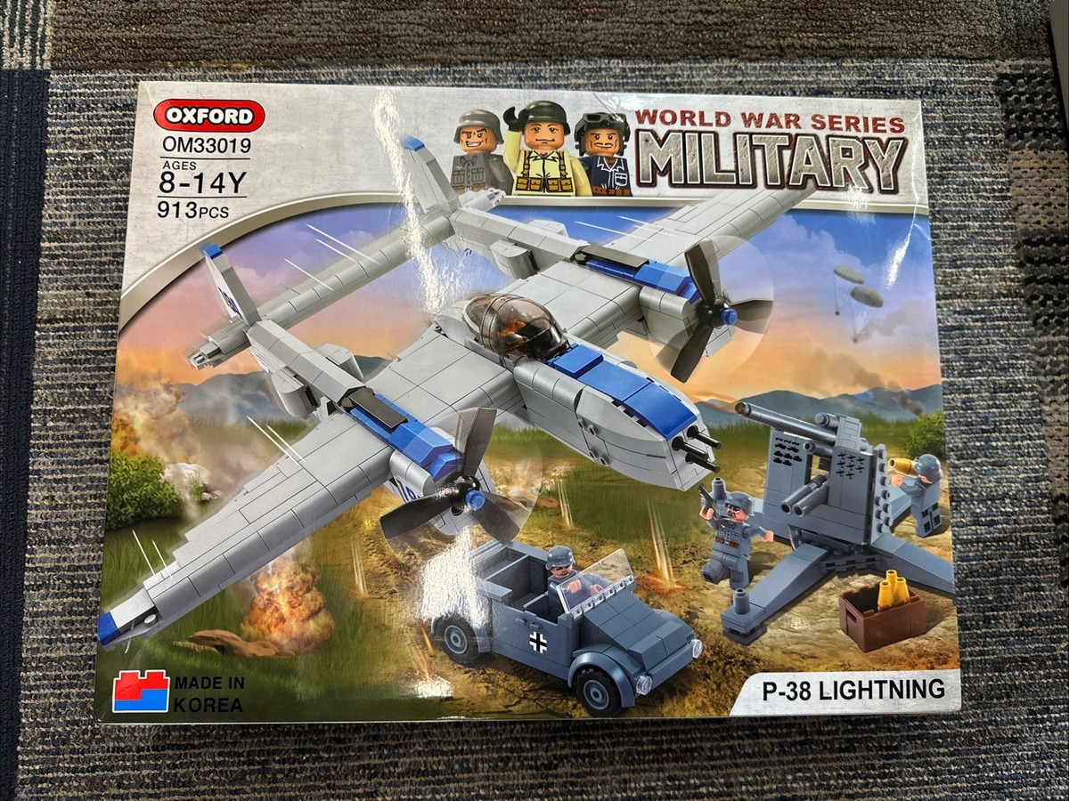 OXFORD Military Series P-38 Lightning Block OM33019 913 Pcs NIB