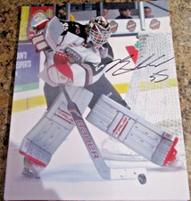 FOTO MATE 8X10 BURKE HOOD DOBLE FIRMADA VANCOUVER GIANTS NEW YORK ISLANDERS (D)