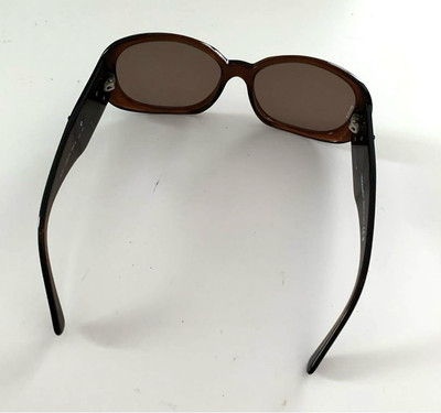 CHANEL Camellia Coco Mark Sunglasses Frame Brown Black From Japan