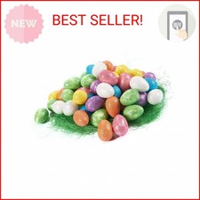 Juvale Small Foam Easter Eggs - Glitter Finish  Sparkle Eggs - Vibrant Hues  P