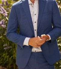 2025 J CREW Thompson Navy Blue Suit Blazer Sport Coat 40R Cotton