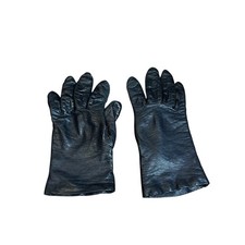 Fownes Gloves Vintage Black Leather 100 Cashmere Lined Size 6 1/2