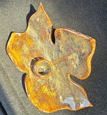 Amber Yellow Flower Shaped Surf Tumbled Beach Glass Piece - Tumbled Glass