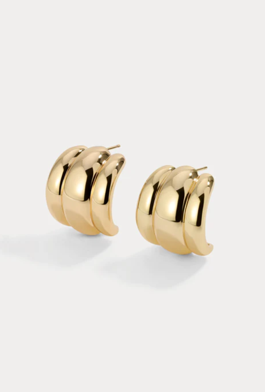 Lili Claspe - Elsa Shield Earrings, Gold