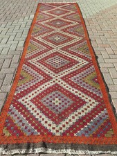 Läufer Teppich, Treppenteppich, Vintage türkischer langer Kelim,...