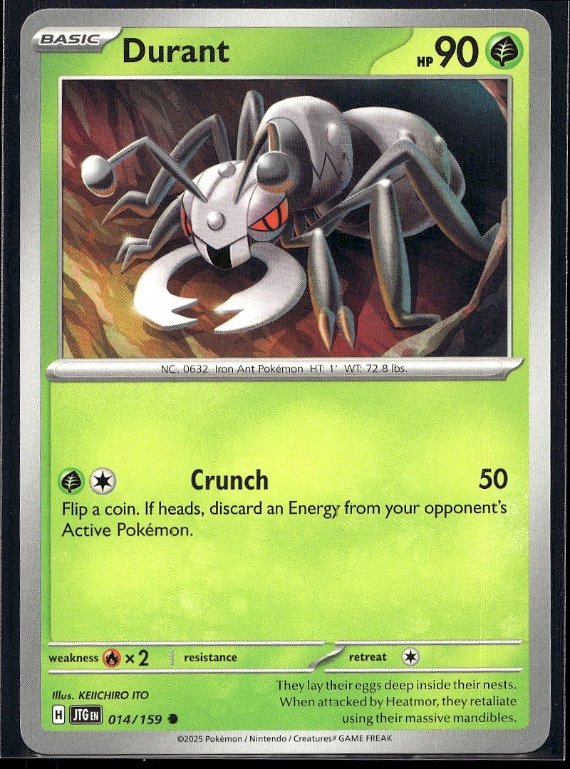 Durant 014/159 Common Journey Together Pokemon Lightly Played