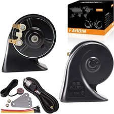 12V Super Loud Train Horn Kit  Waterproof Electric Car Horn with Button