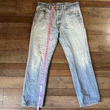 VINTAGE Levi's 501-0115 Jeans 36x30 USA Made Light Wash Button Fly 90s 56731