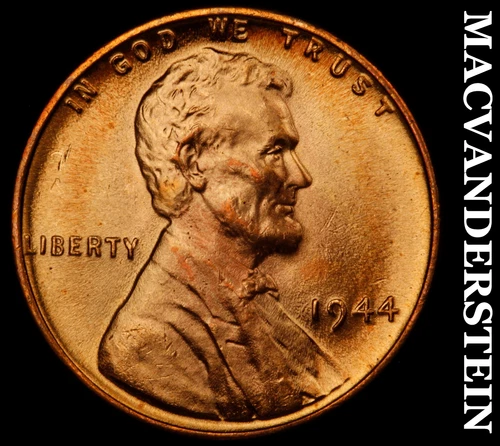 1944 Lincoln Wheat Cent-Choice Gem BU +++++ Red Lustrous No Reserve #i6552