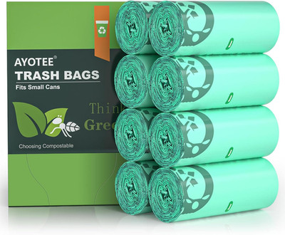 200 Count 1.2 Gallon Small Biodegradable Trash Bags, Compost Bags for Countertop