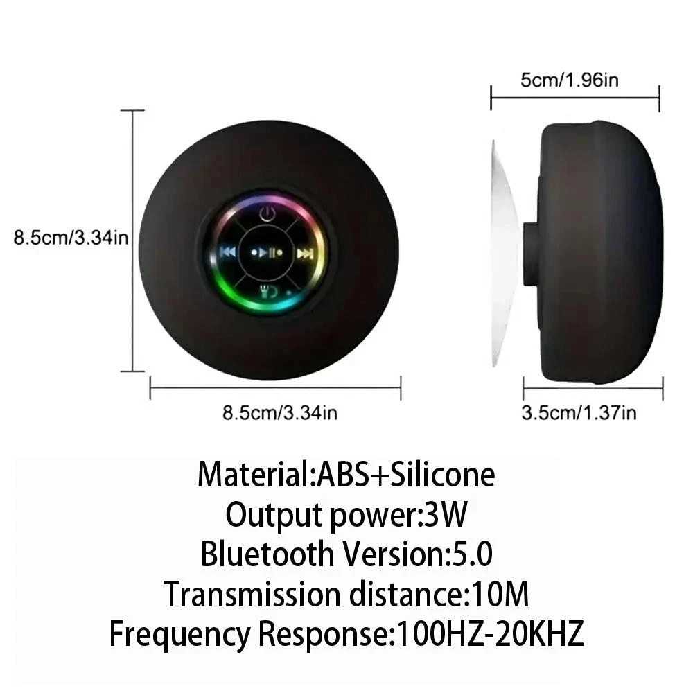 ⁣⁣⁣⁣ Portable Wireless Bluetooth Speaker LED Light Ipx4 Waterproof Loudspeaker