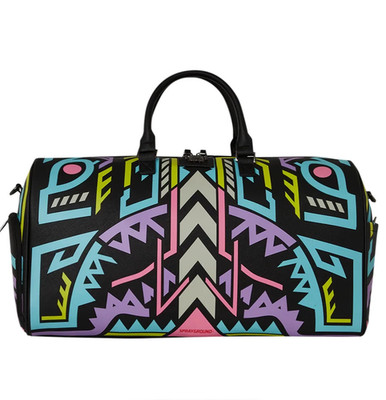Sprayground Path To The Future Duffle New Black Gym Vacation Travel Duffel Bag