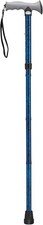 Adjustable Height Aluminum Folding Cane with Comfortable Gel Hand Grip, Blue Cr
