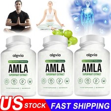 3x Alevia Organic Amla Capsules 1000mg Indian Gooseberry Antioxidant Supplement