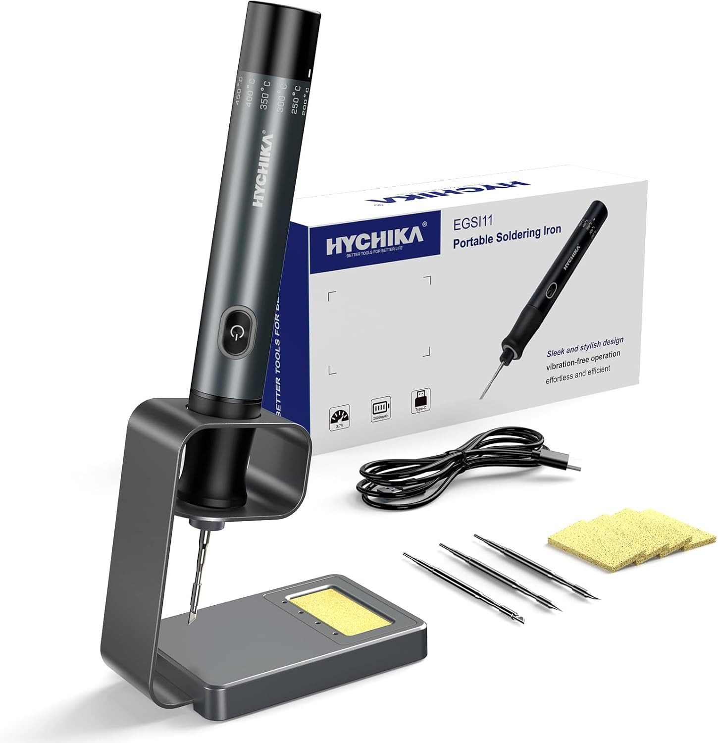 HYCHIKA Saldatore Smart 2600mAh USB-C - Il Futuro del DIY è Wireless