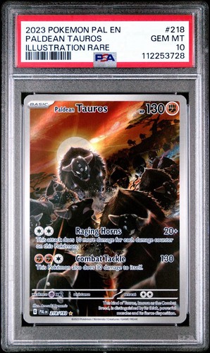 Paldean Tauros graded PSA 10 for sale on eBay