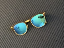 Ray-Ban Clubmaster Sunglasses with Blue Mirrored Lenses