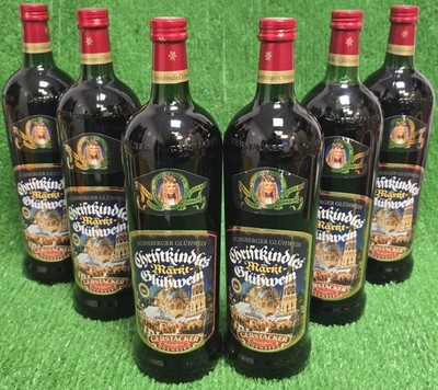(4,58 /L) 6x Gertacker Nürnberger Christkindles Glühwein 1L Flasche rot süss