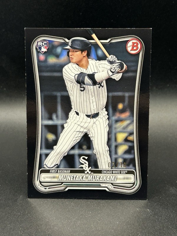 2026 BOWMAN BASEBALL MUNETAKA MURAKAMI RC BLACK 2/10 #9 CHICAGO WHITE SOX
