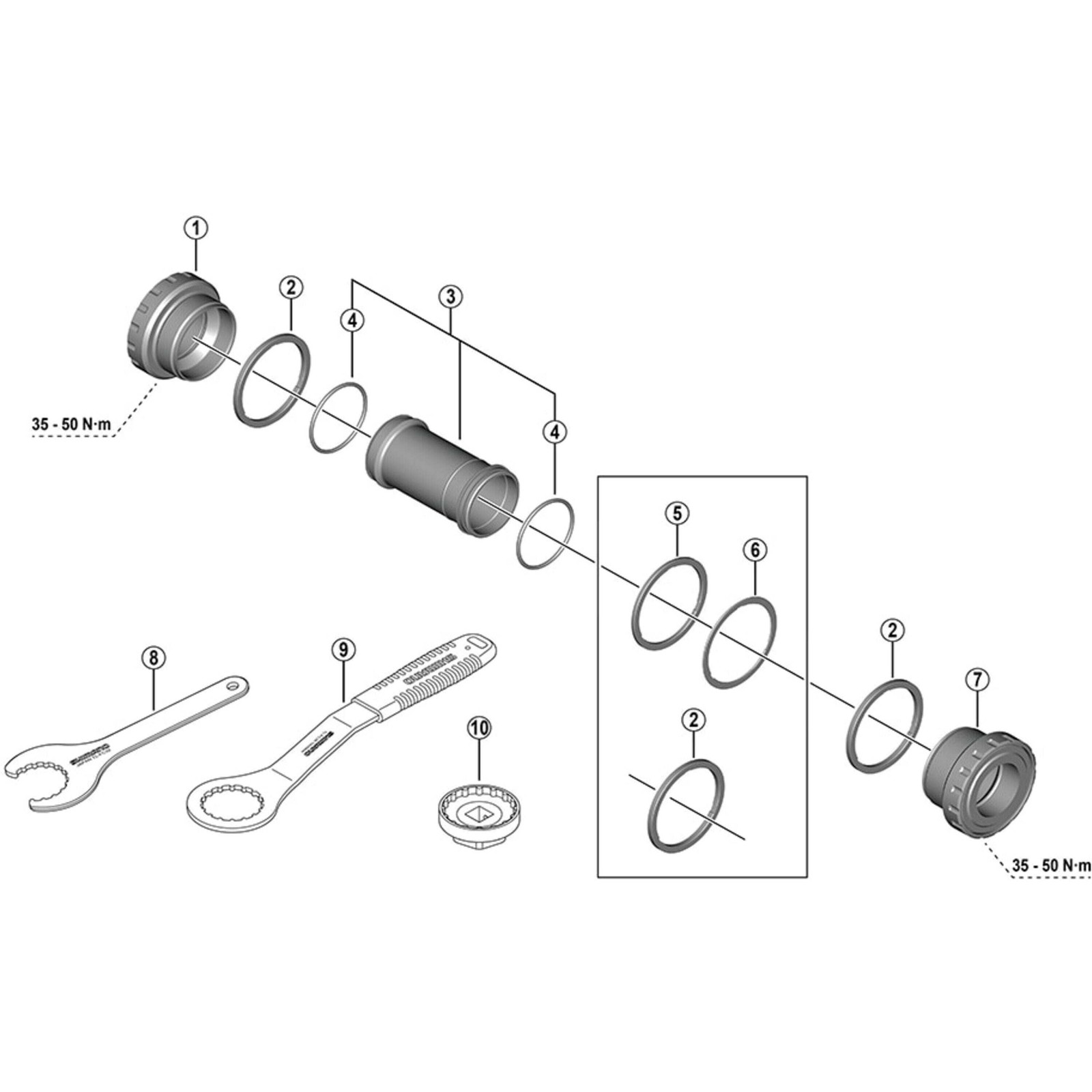 Shimano Spares FC-M761 bottom bracket spacer 1.8 mm