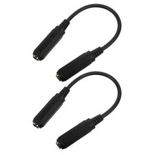  2pcs Audio Extension Cable 1/4 Inch Trs Female To Female Coupler Guitar Amp To