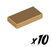 10X Lego 3069 • 1X2 Tile • Fliese • • Medium Tan